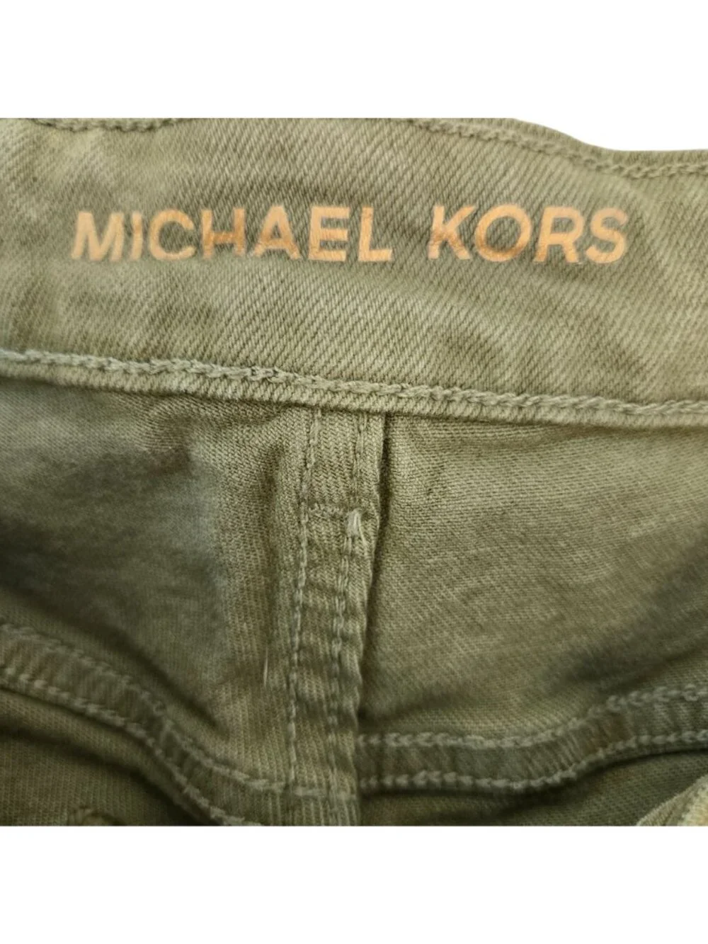 Michael Kors Selma Cropped Flare High Rise Raw Hem Jeans Size 12